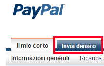 PAYPAL invia denaro