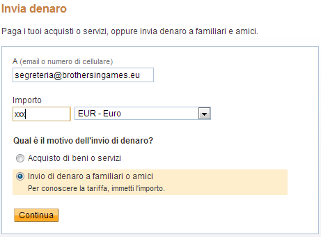 PAYPAL invio denaro 2